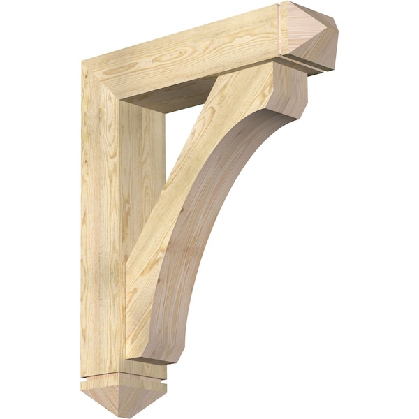 Ekena Millwork Legacy Arts and Crafts Rough Sawn Bracket w/ Offset Brace, Douglas Fir, 8"W x 34"D x 42"H BKT0806X34X42LEC03RDF - main